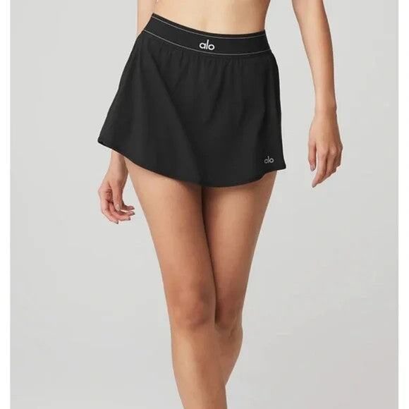 Alo Yoga Match Point Tennis Skirt Black - S - Picture 1 of 6
